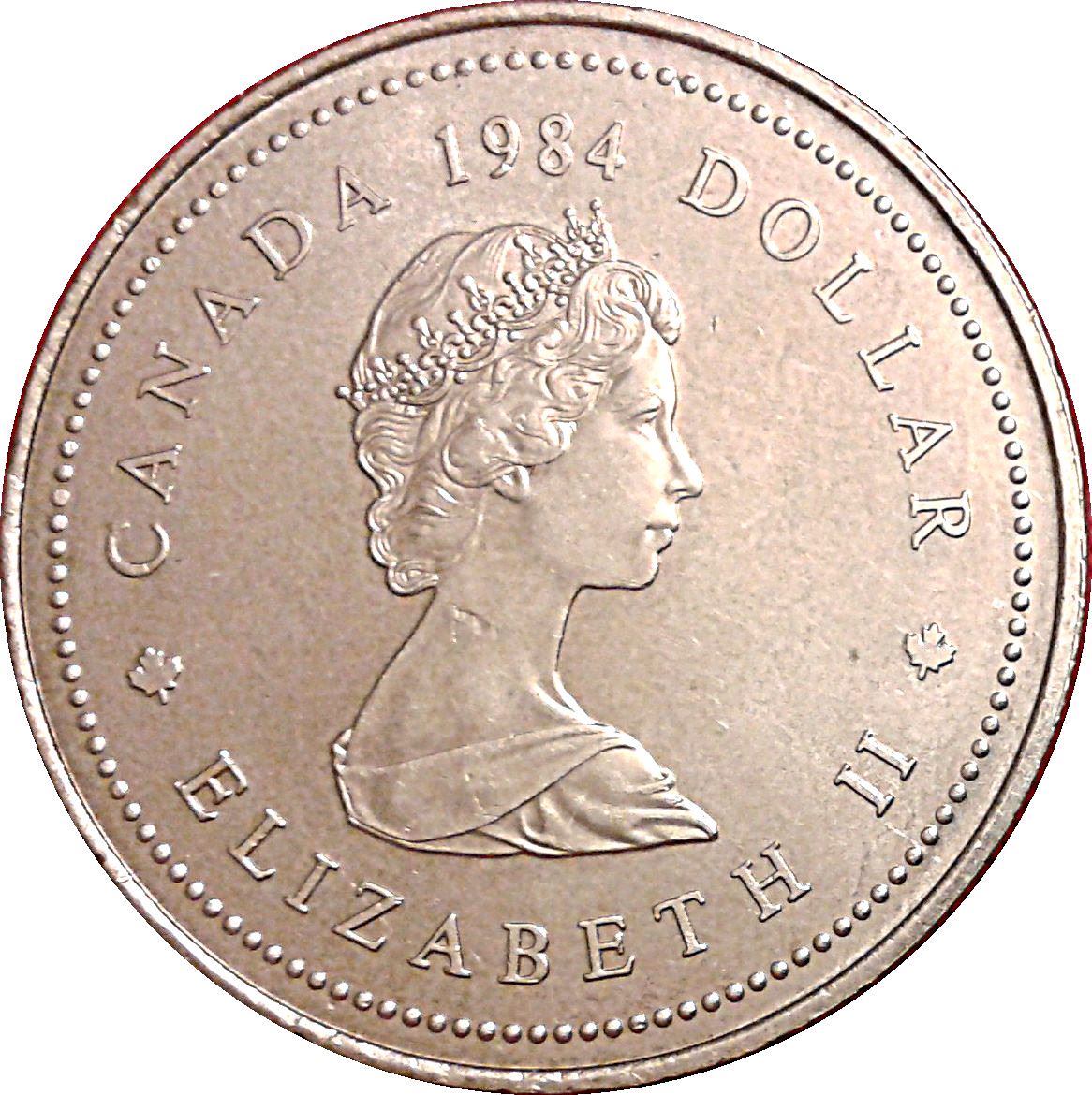 Canada 1 Dollar Coin | Queen Elizabeth II | Jacques Cartier | Ship | Soldier | KM141 | 1984