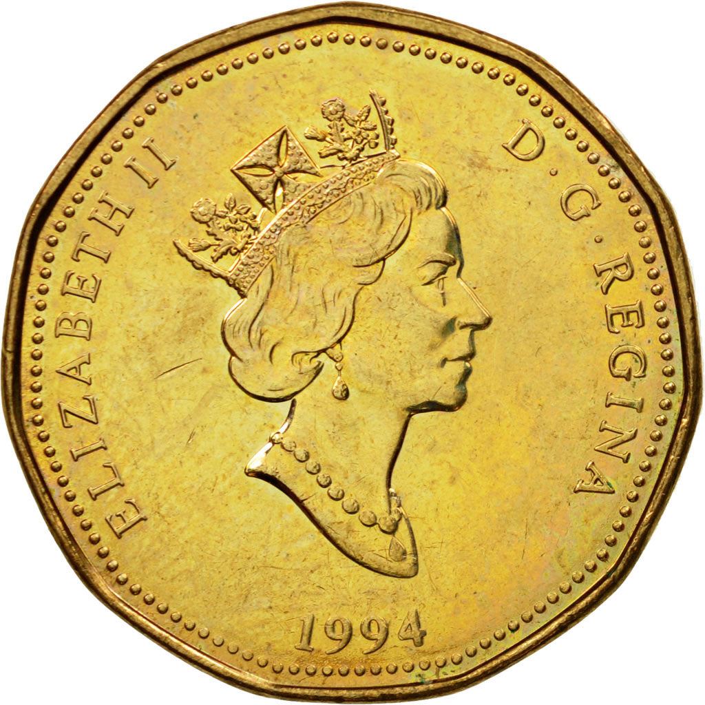 Canada 1 Dollar Coin | Queen Elizabeth II | National War Memorial | KM248 | 1994