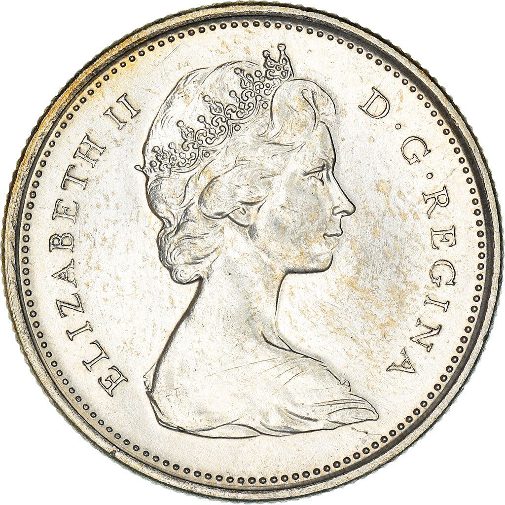 Canada 25 Cents Coin | Queen Elizabeth II | Reindeer | KM62 | 1965 - 1966