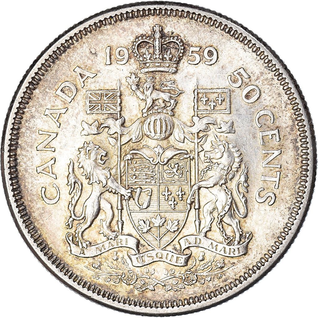 Canada 50 Cents Coin | Queen Elizabeth II | KM56 | 1959 - 1964