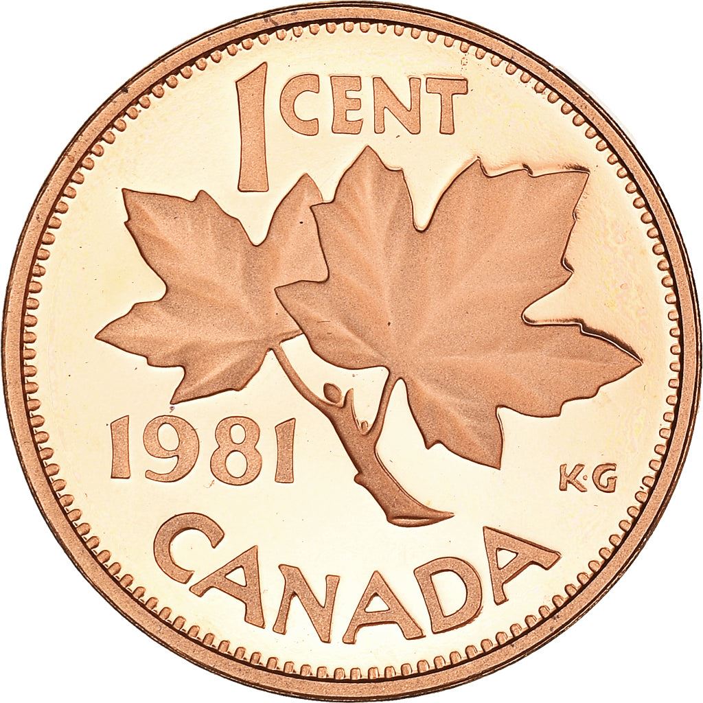 Canada Coin Canadian 1 Cent | Queen Elizabeth II | Maple Leaf | KM127 | 1980 - 1981