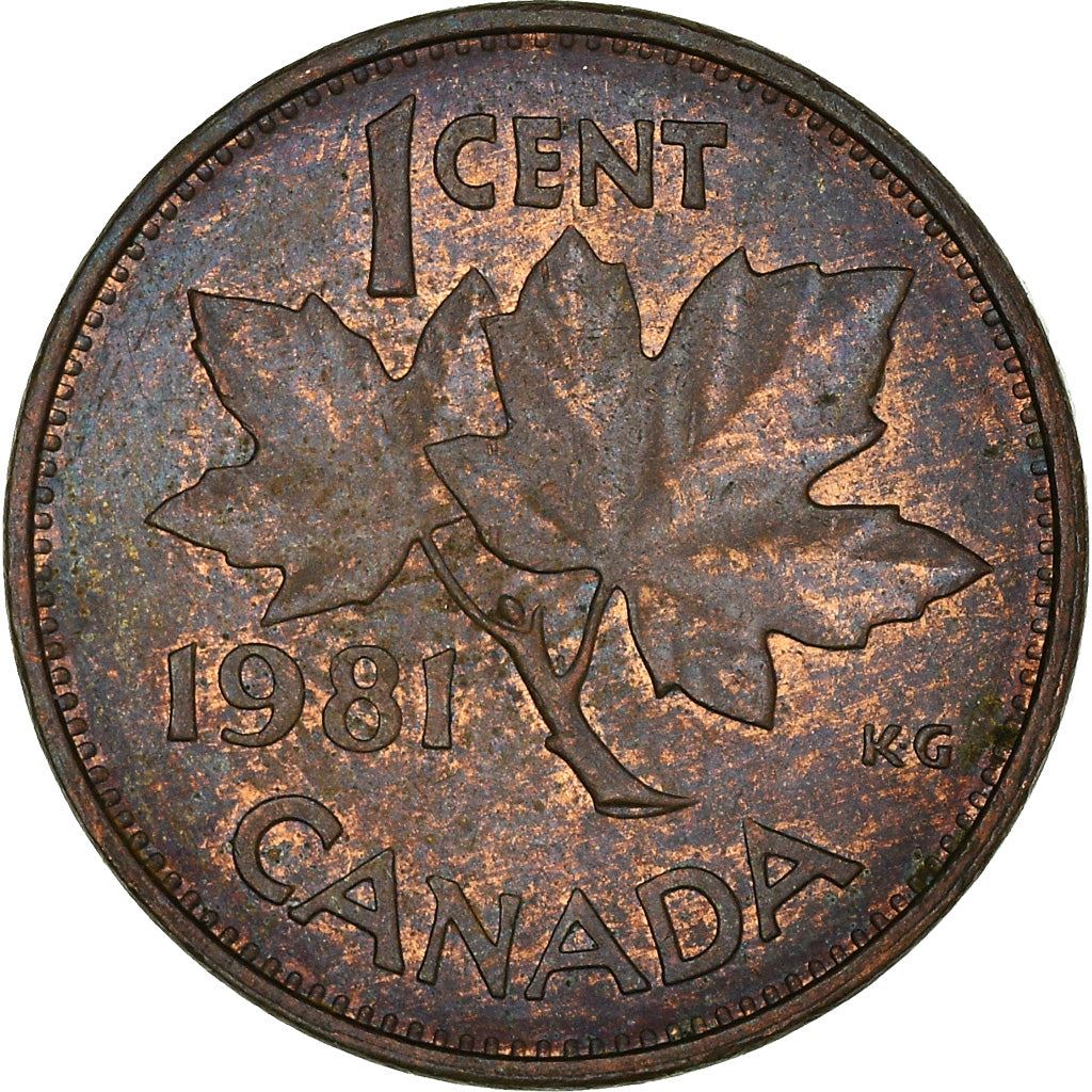 Canada Coin Canadian 1 Cent | Queen Elizabeth II | Maple Leaf | KM127 | 1980 - 1981