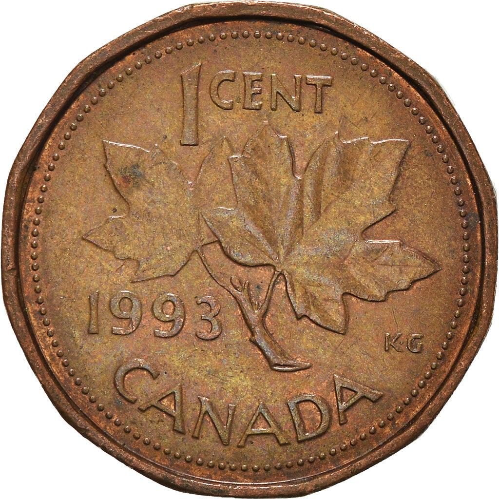 Canada Coin Canadian 1 Cent | Queen Elizabeth II | Maple Leaf | KM181 | 1990 - 1996