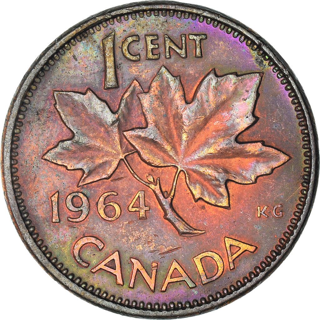 Canada Coin Canadian 1 Cent | Queen Elizabeth II | Maple Leaf | KM49 | 1953 - 1964