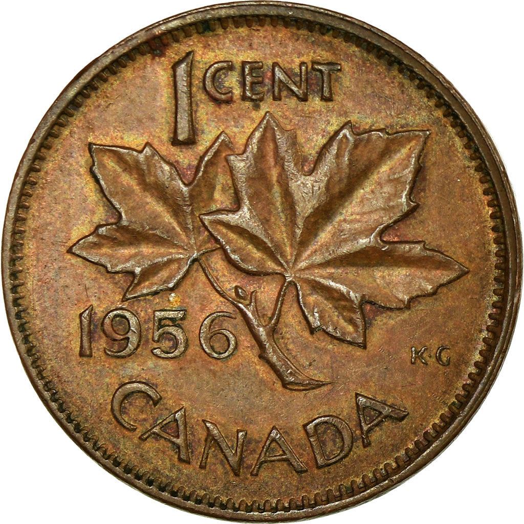 Canada Coin Canadian 1 Cent | Queen Elizabeth II | Maple Leaf | KM49 | 1953 - 1964