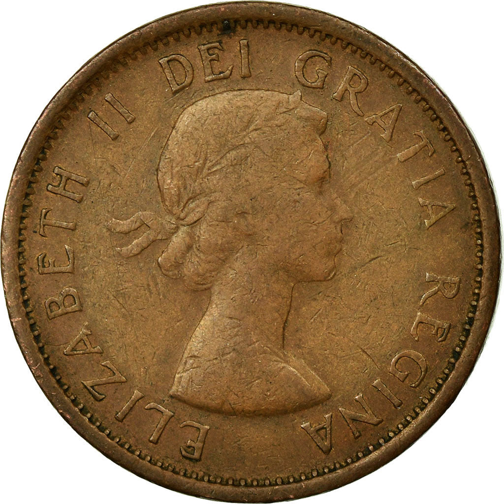 Canada Coin Canadian 1 Cent | Queen Elizabeth II | Maple Leaf | KM49 | 1953 - 1964