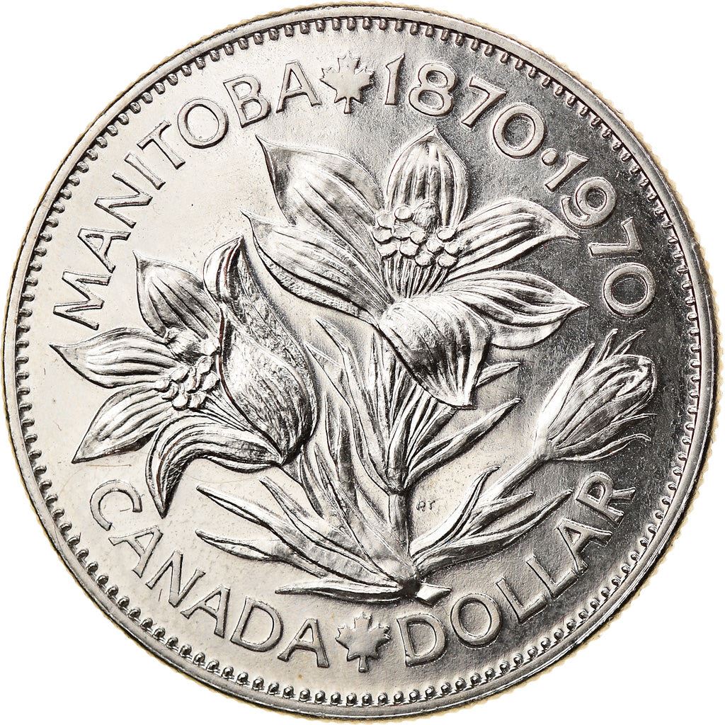 Canada Coin Canadian 1 Dollar | Queen Elizabeth II | Pasque Flower | KM78 | 1970