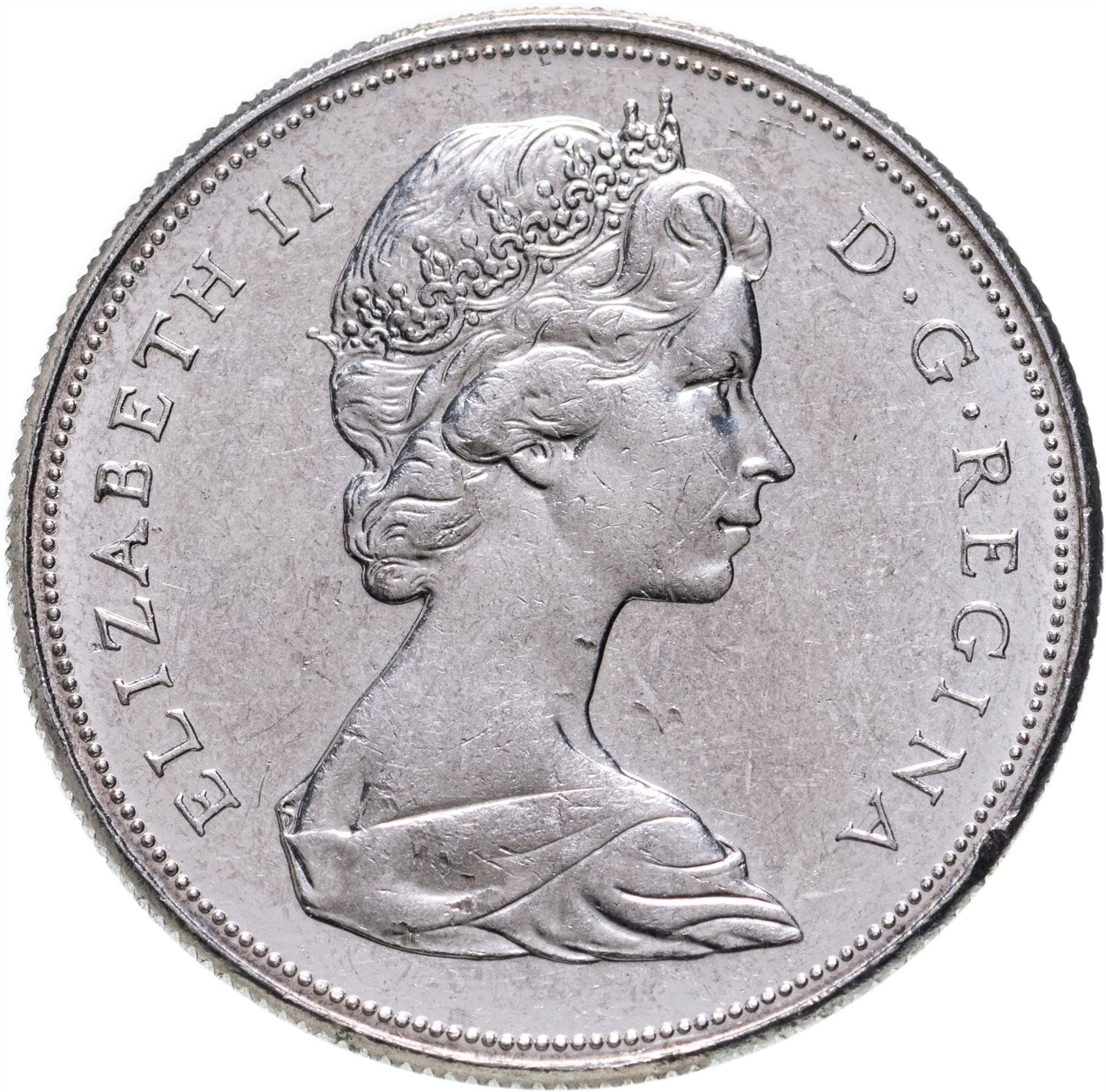 Canada Coin Canadian 1 Dollar | Queen Elizabeth II | Pasque Flower | KM78 | 1970