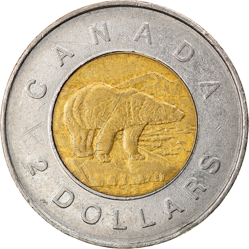 Canada Coin Canadian 2 Dollars | Queen Elizabeth II | Polar Bear | KM270 | 1996 - 2003