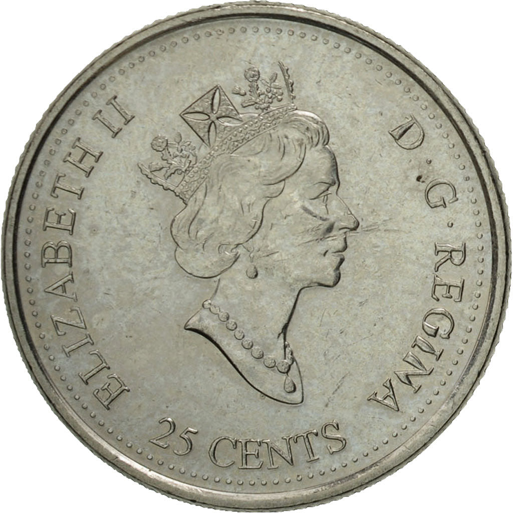 Canada Coin Canadian 25 Cents | Queen Elizabeth II | Bush Plane | KM352 | 1999