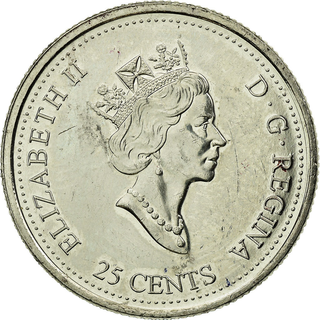 Canada Coin Canadian 25 Cents | Queen Elizabeth II | Bush Plane | KM352 | 1999