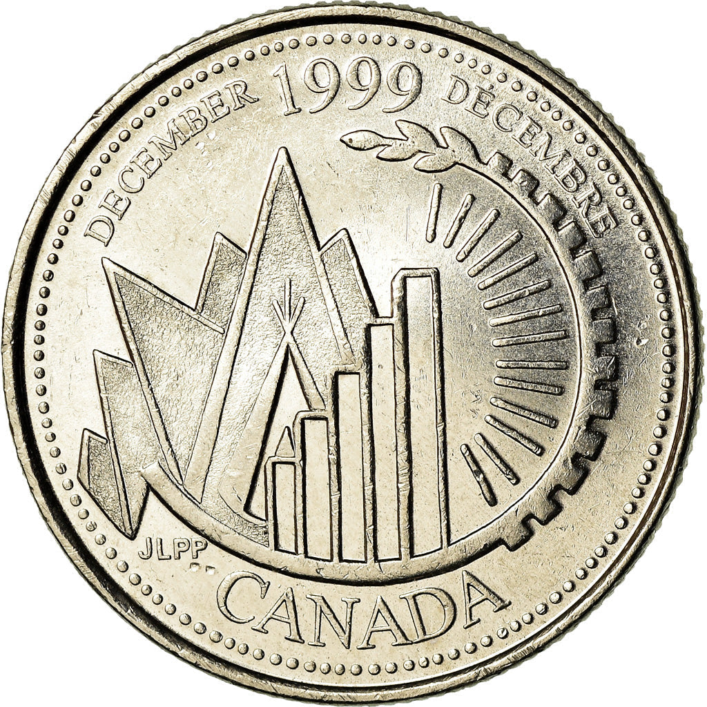 Canada Coin Canadian 25 Cents | Queen Elizabeth II | KM353 | 1999