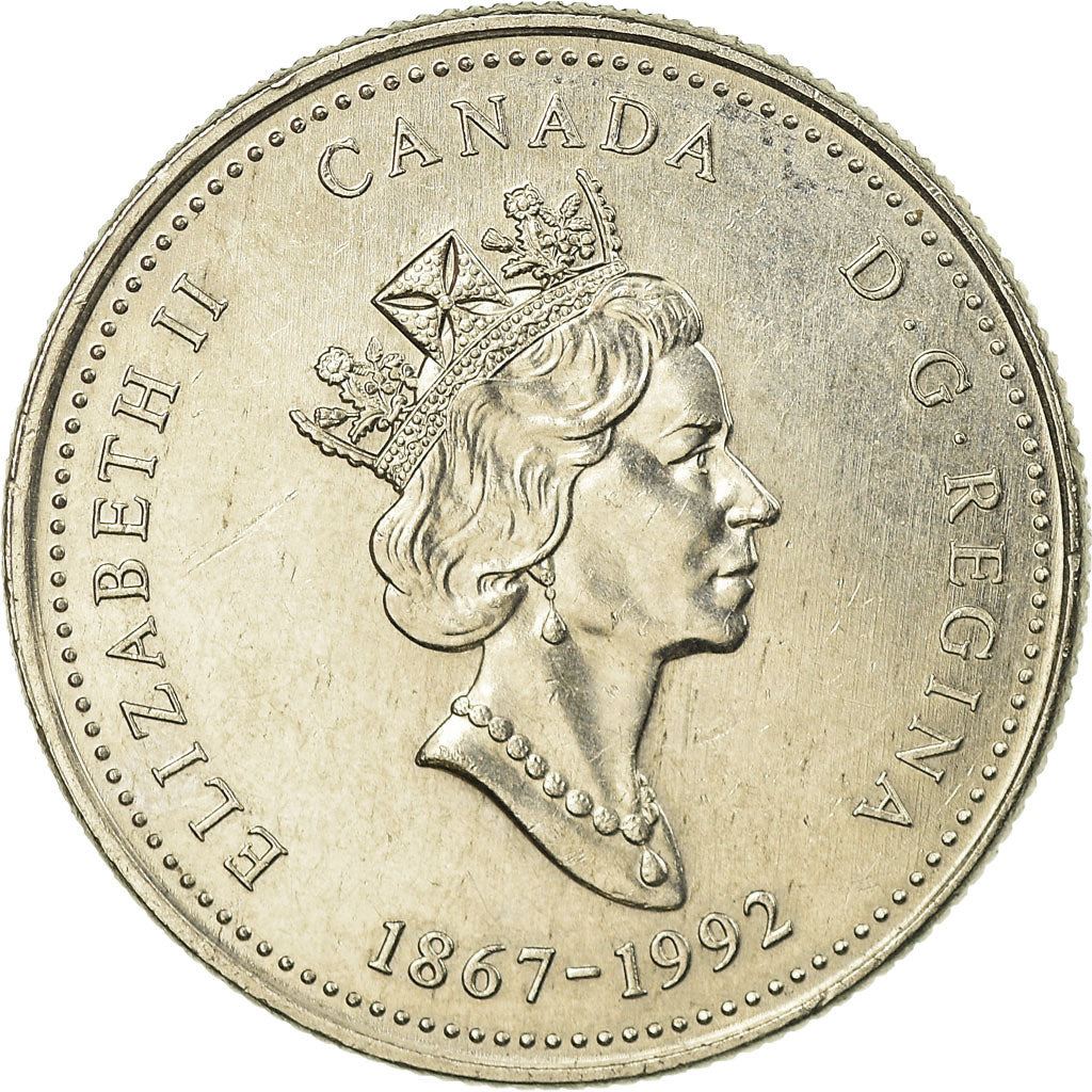 Canada Coin Canadian 25 Cents | Queen Elizabeth II | Lighthouse | Peggys Cove | New Scotia | KM231 | 1992