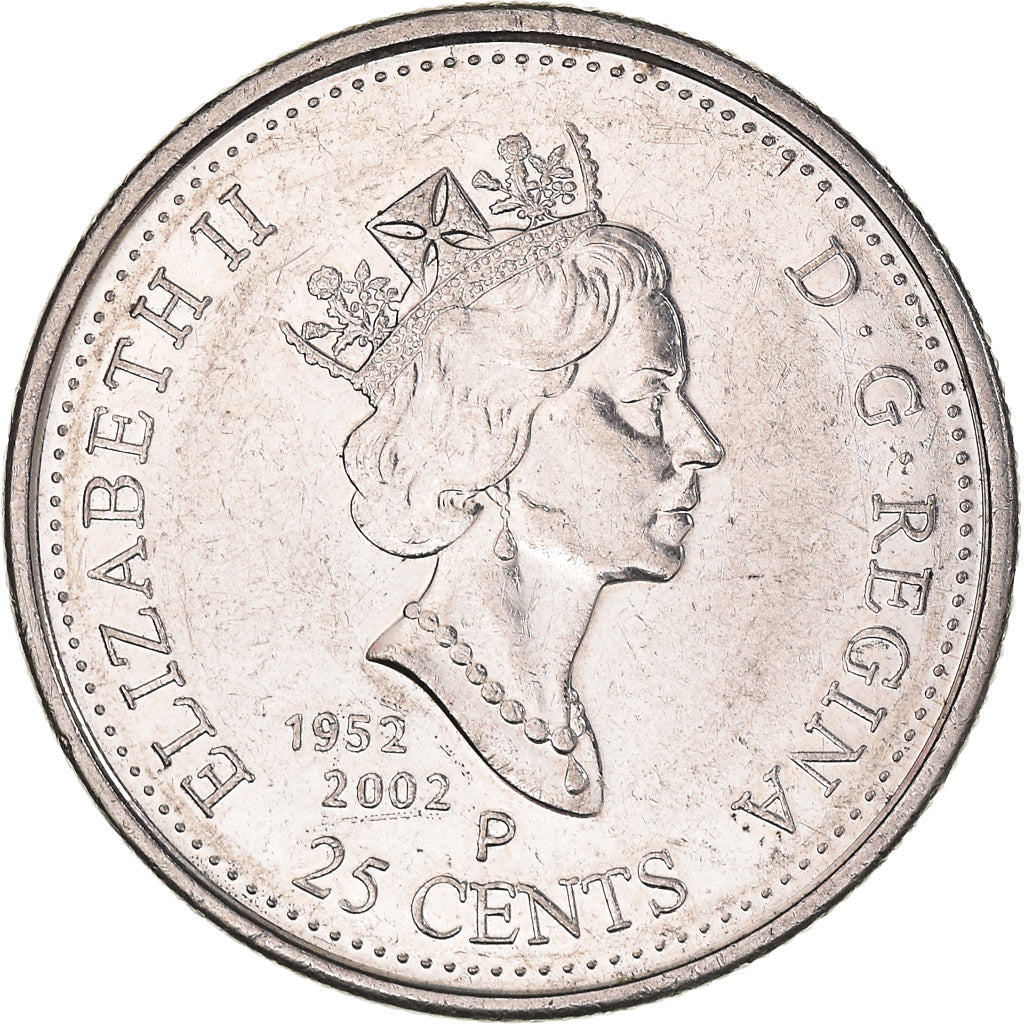 Canada Coin Canadian 25 Cents | Queen Elizabeth II | Maple Leaf | KM451 | 2002