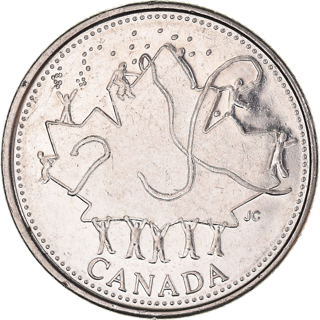 Canada Coin Canadian 25 Cents | Queen Elizabeth II | Maple Leaf | KM451 | 2002