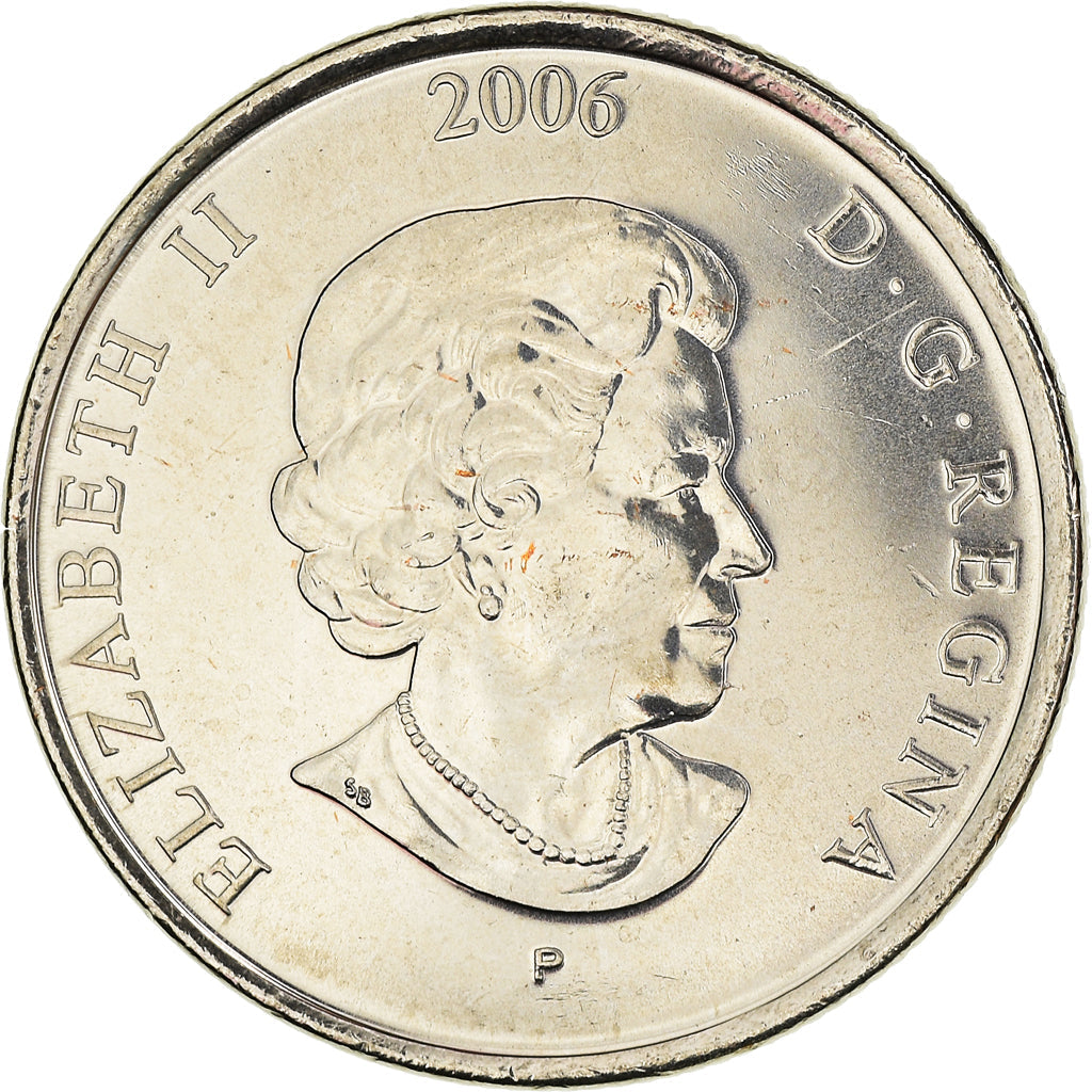 Canada Coin Canadian 25 Cents | Queen Elizabeth II | Pink Ribbon | KM635 | 2006