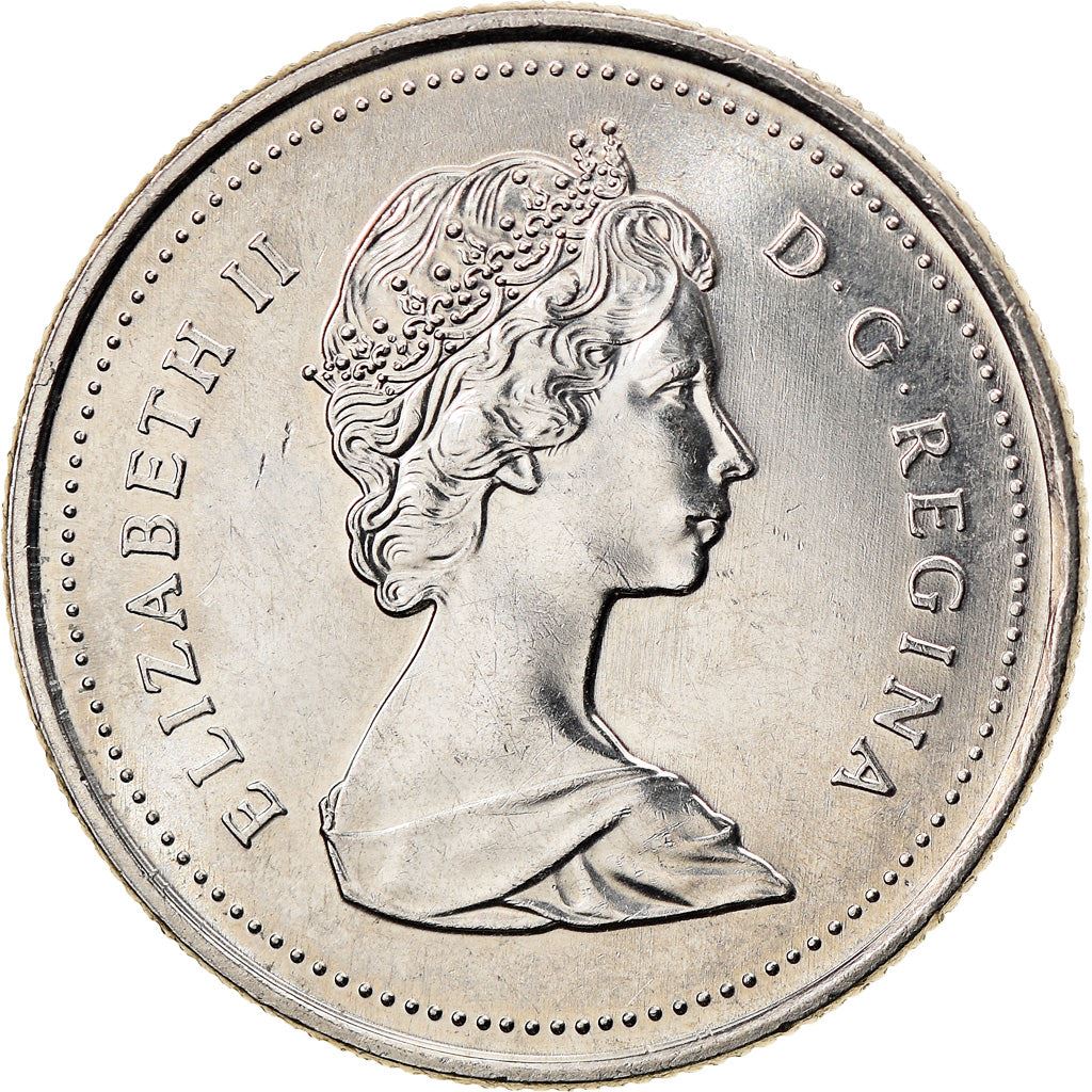 Canada Coin Canadian 25 Cents | Queen Elizabeth II | Reindeer | KM74 | 1979 - 1989