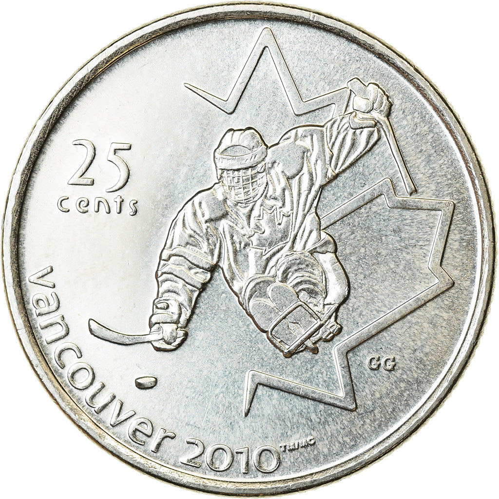 Canada Coin Canadian 25 Cents | Queen Elizabeth II | Sledge Hockey | KM952 | 2009