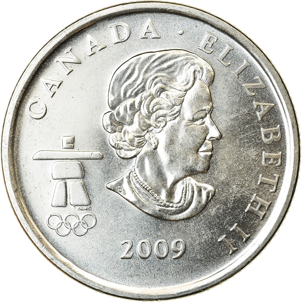 Canada Coin Canadian 25 Cents | Queen Elizabeth II | Speed Skating | KM842 | 2009