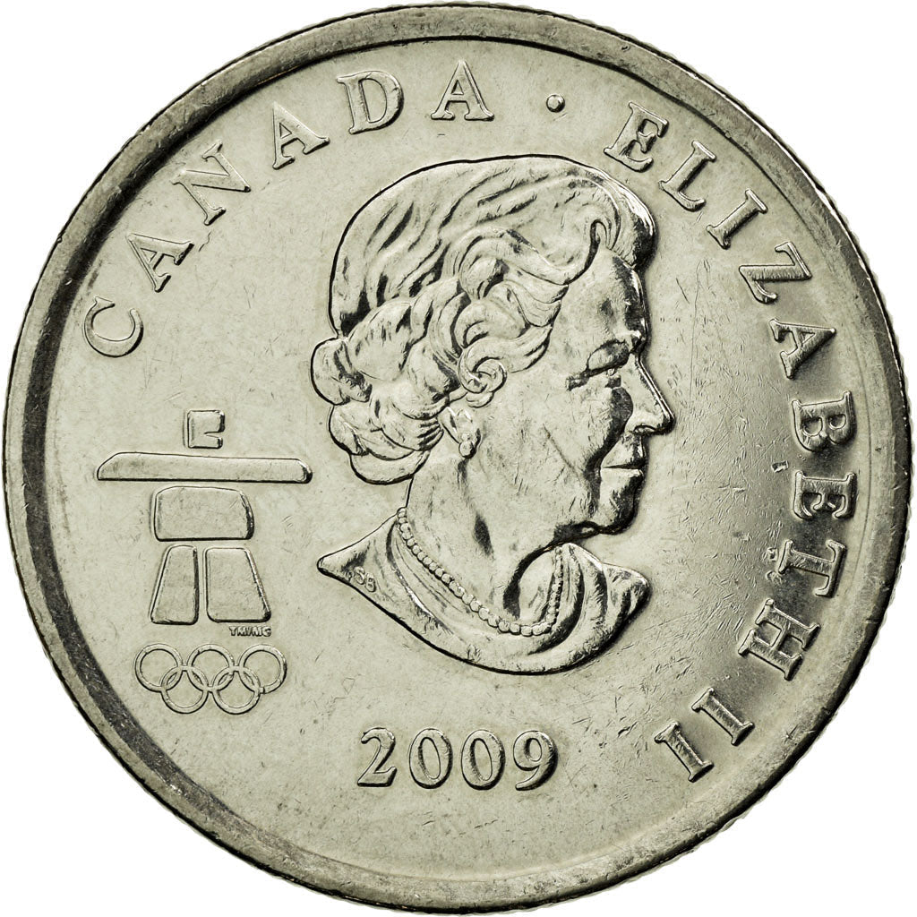 Canada Coin Canadian 25 Cents | Queen Elizabeth II | Speed Skating | KM842 | 2009