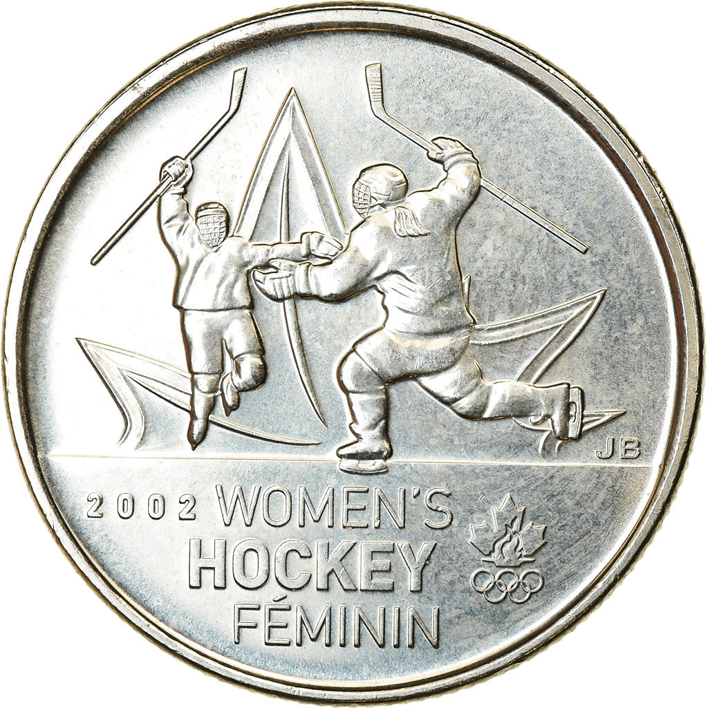 Canada Coin Canadian 25 Cents | Queen Elizabeth II | Women Ice Hockey | Olympics | KM1064 | 2009