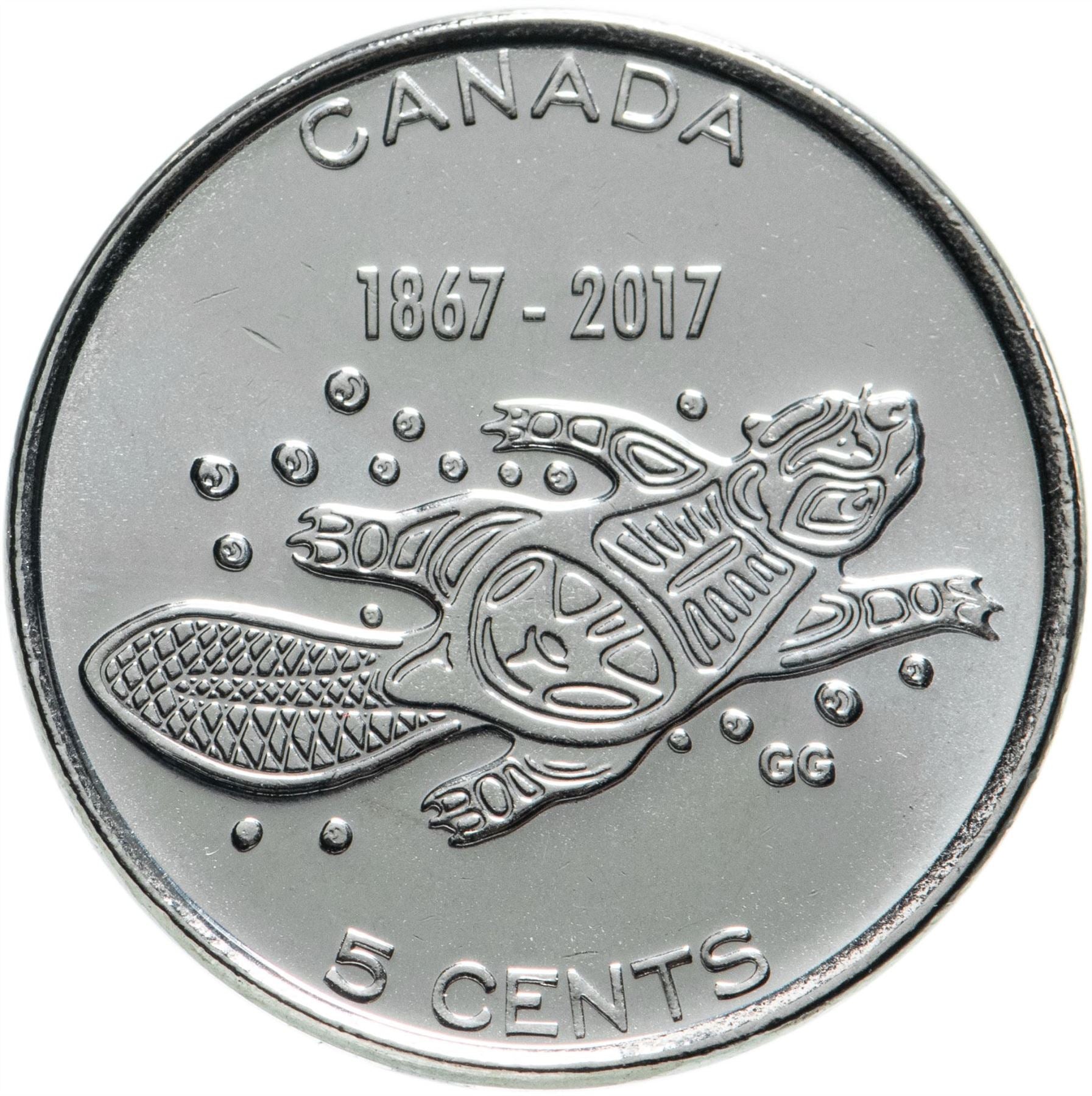 Canada Coin Canadian 5 Cents | Queen Elizabeth II | Beaver | Maple Leave | KM491 | 2003 - 2021