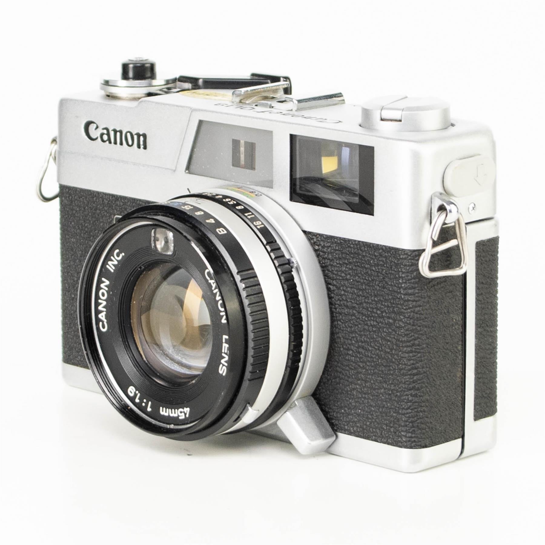 Canon Canonet QL19 Camera | Canon 45mm f1.9 lens | White | Japan | 1965