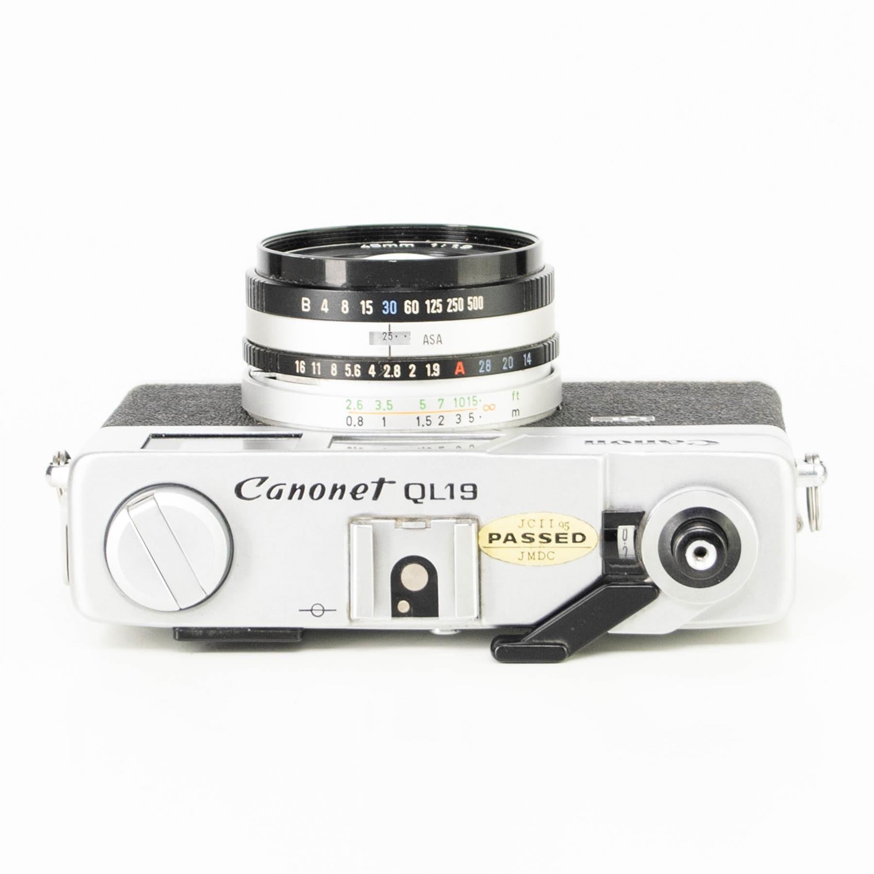 Canon Canonet QL19 Camera | Canon 45mm f1.9 lens | White | Japan | 1965