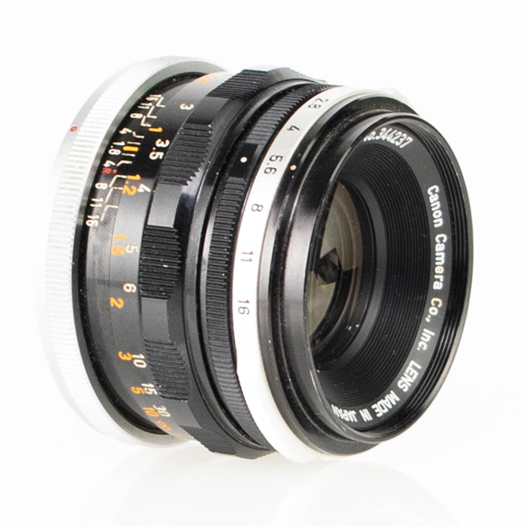 Canon FT Camera | FL 50mm f1.8 lens | White | Japan | FD mount | 1966 - 1971