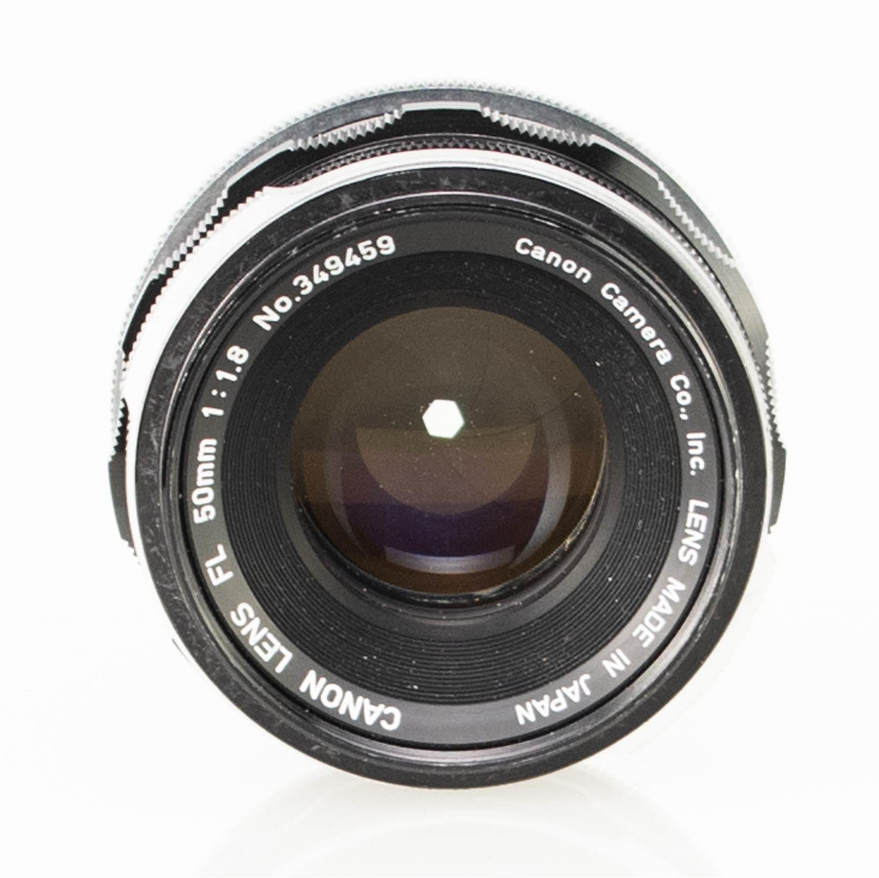 Canon FX Camera | Canon FL 50mm f1.8 lens | White | Japan | FD mount | 1964