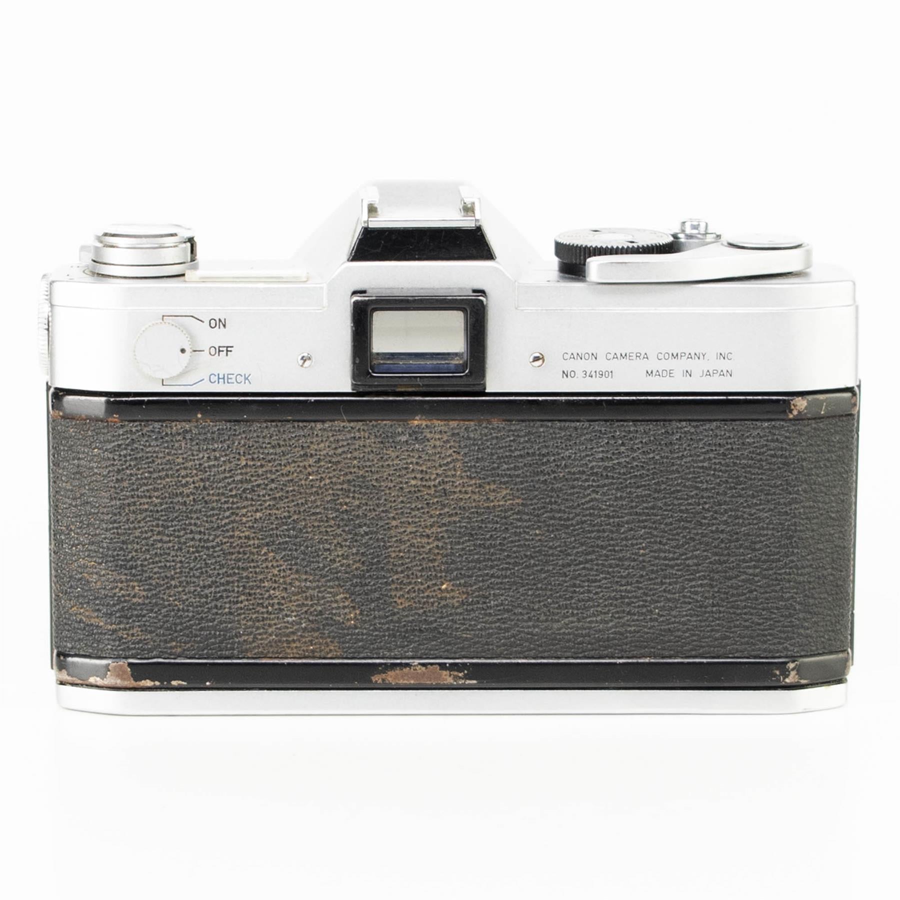 Canon FX Camera | Canon FL 50mm f1.8 lens | White | Japan | FD mount | 1964