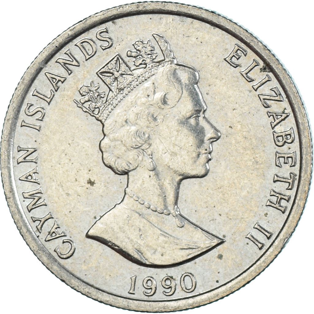 Cayman Islands | 10 Cents Coin | Green Turtle | Elizabeth II | Km:89 | 1987 - 1990