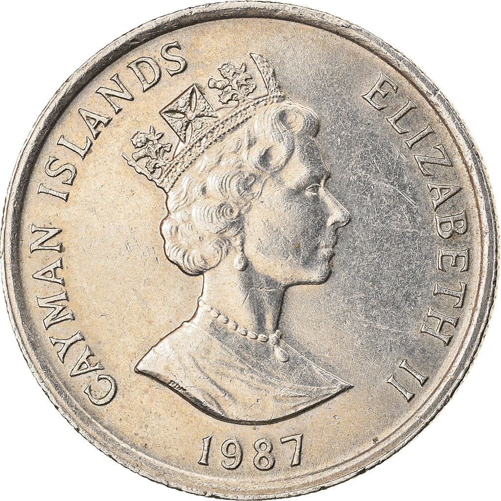 Cayman Islands | 10 Cents Coin | Green Turtle | Elizabeth II | Km:89 | 1987 - 1990