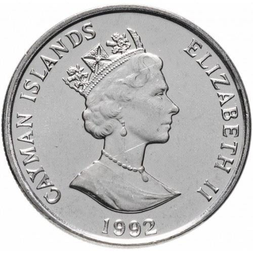 Cayman Islands | 10 Cents Coin | Green Turtle | Elizabeth II | Km:89A | 1992 - 1996