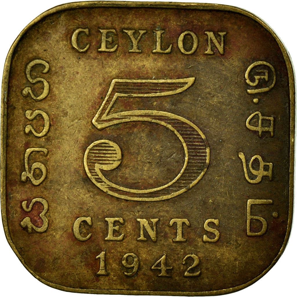 Ceylon | 5 Cents Coin | King George VI | KM113.1 | 1942 - 1945