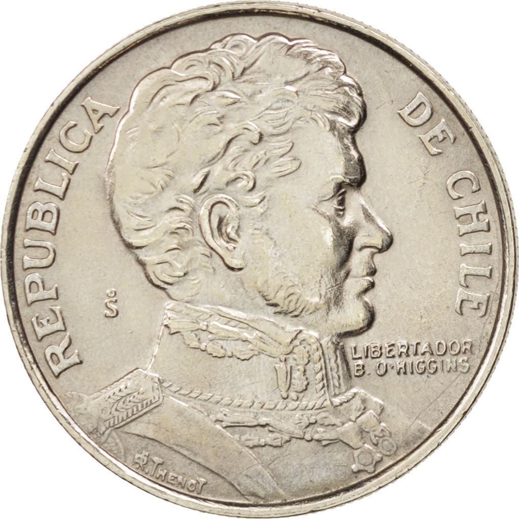 Chile | 1 Peso Coin | Bernardo O'Higgins| KM208 | 1976 - 1977