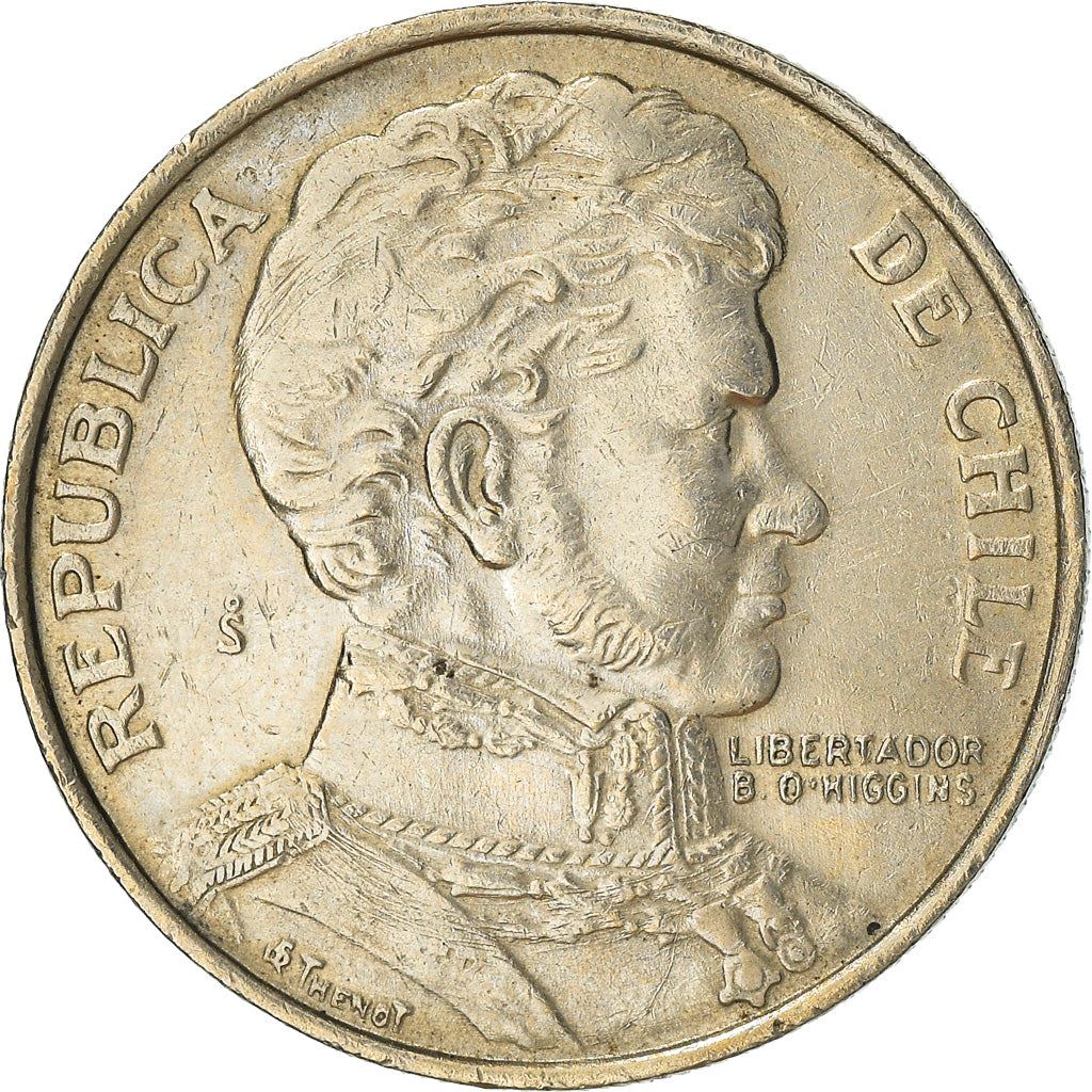 Chile | 1 Peso Coin | Bernardo O'Higgins| KM208 | 1976 - 1977