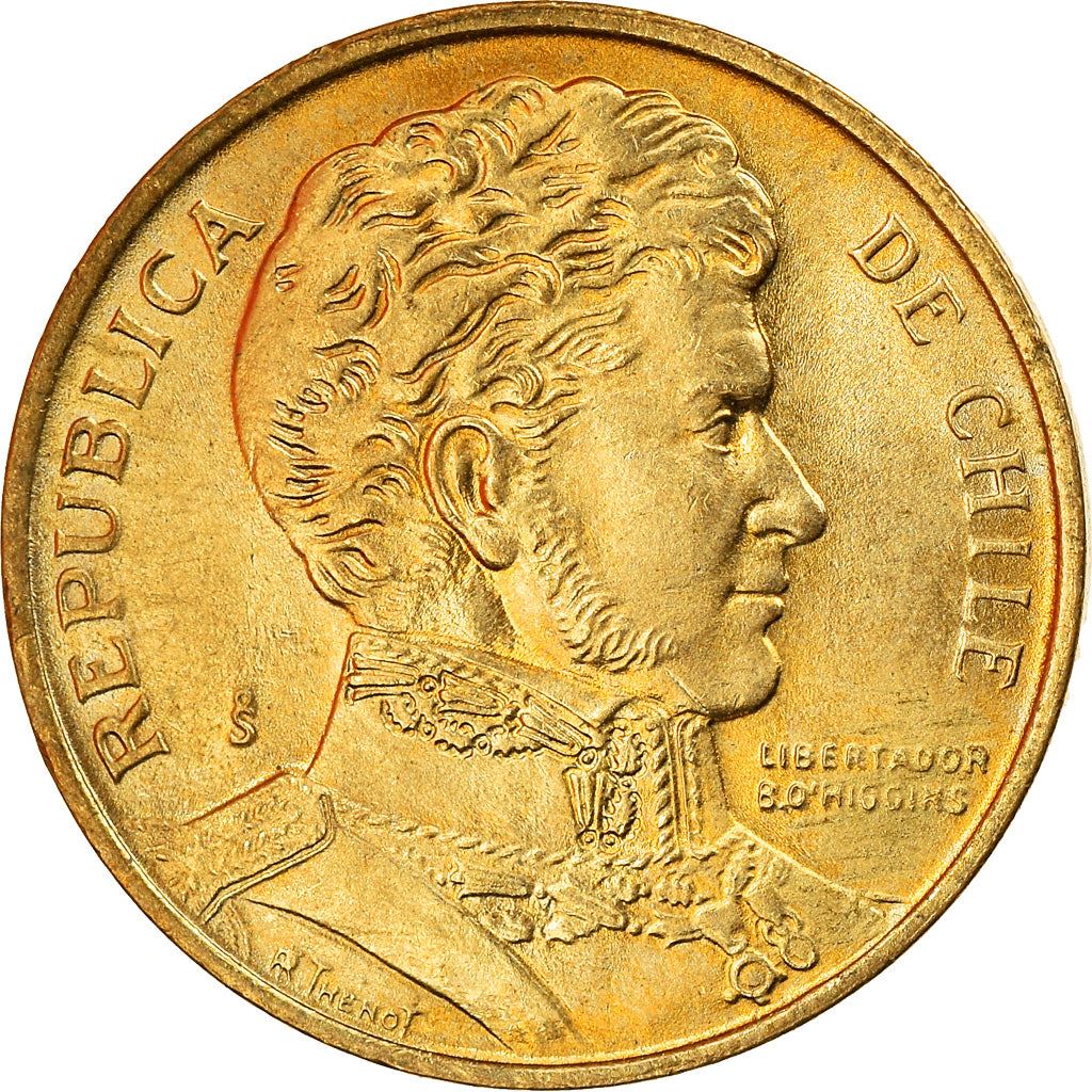 Chile | 1 Peso Coin | Bernardo O'Higgins | KM216 | 1981 - 1992