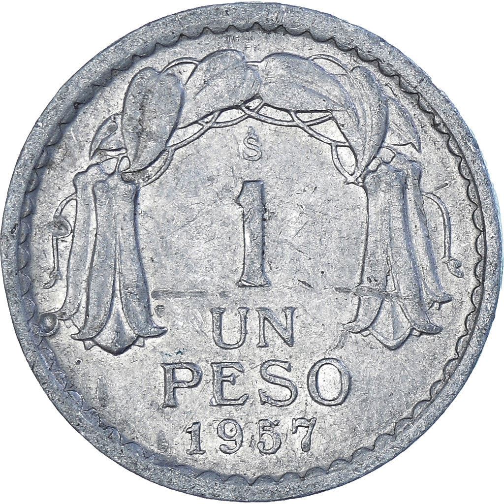 Chile | 1 Peso | KM179a | 1954 - 1958