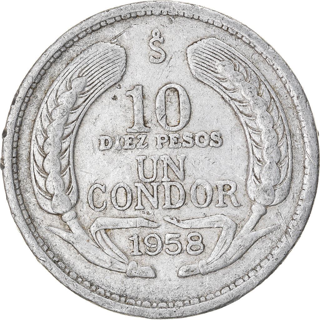 Chile | 10 Pesos / 1 Condor | KM181 | 1956 - 1959