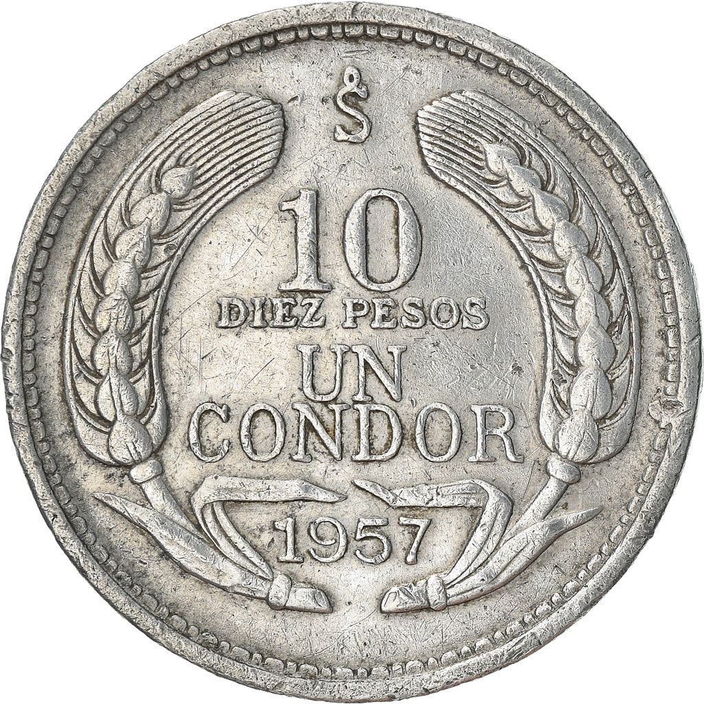 Chile | 10 Pesos / 1 Condor | KM181 | 1956 - 1959