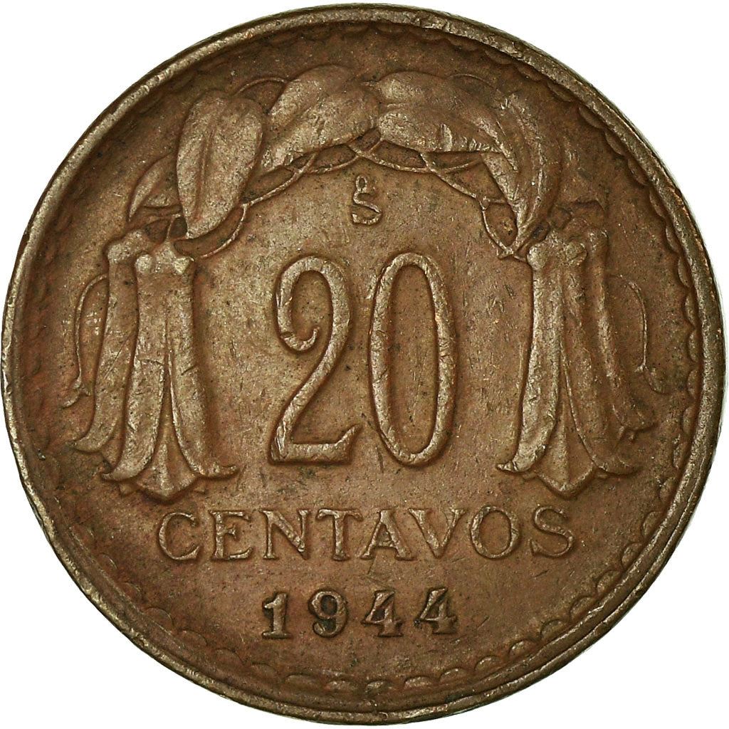 Chile | 20 Centavos Coin | KM177 | 1942 - 1953