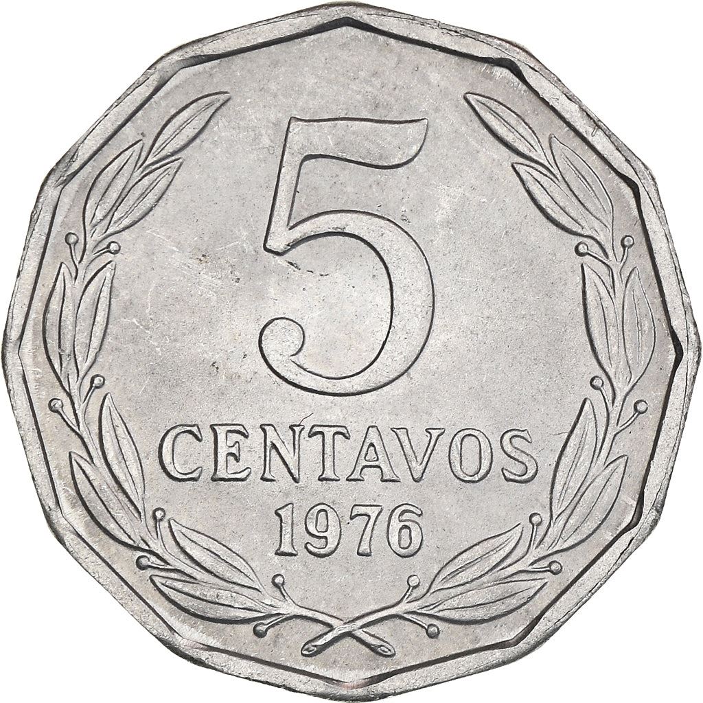 Chile 5 Centavos Coin | KM204a | 1976