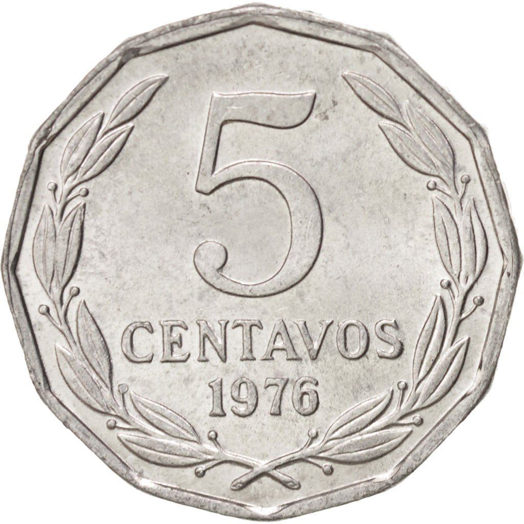 Chile 5 Centavos Coin | KM204a | 1976