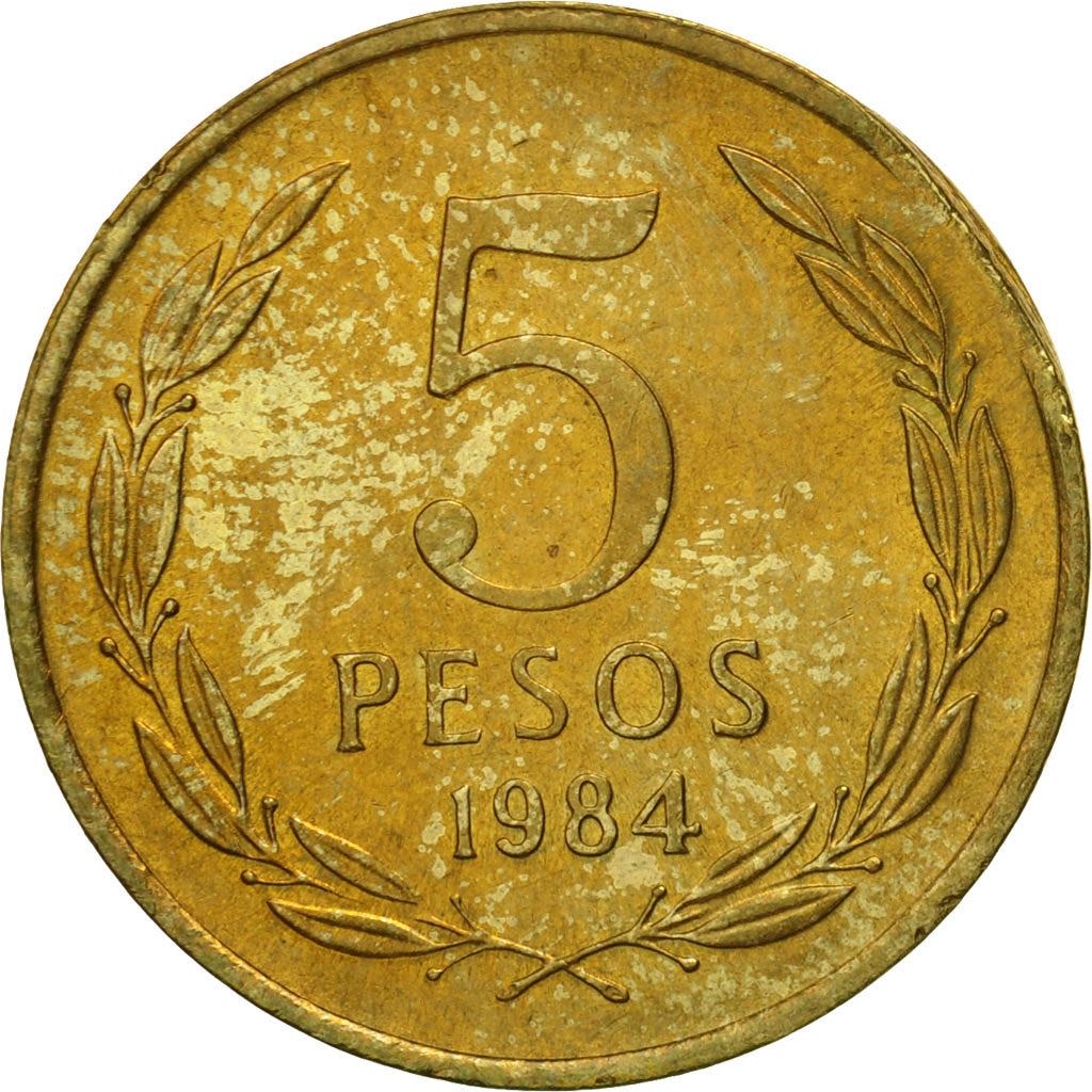 Chile | 5 Pesos Coin | Angel of Liberty | KM217 | 1981 - 1990