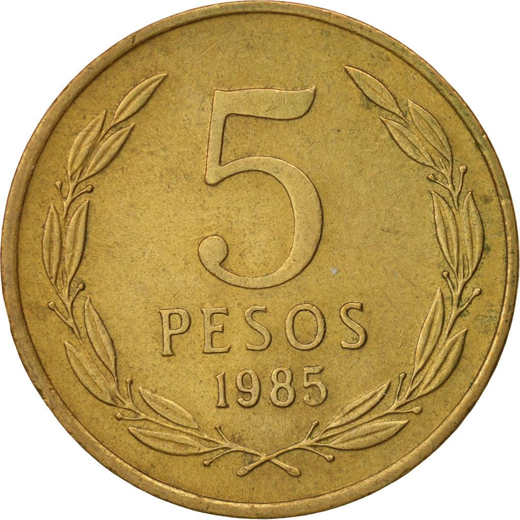 Chile | 5 Pesos Coin | Angel of Liberty | KM217 | 1981 - 1990