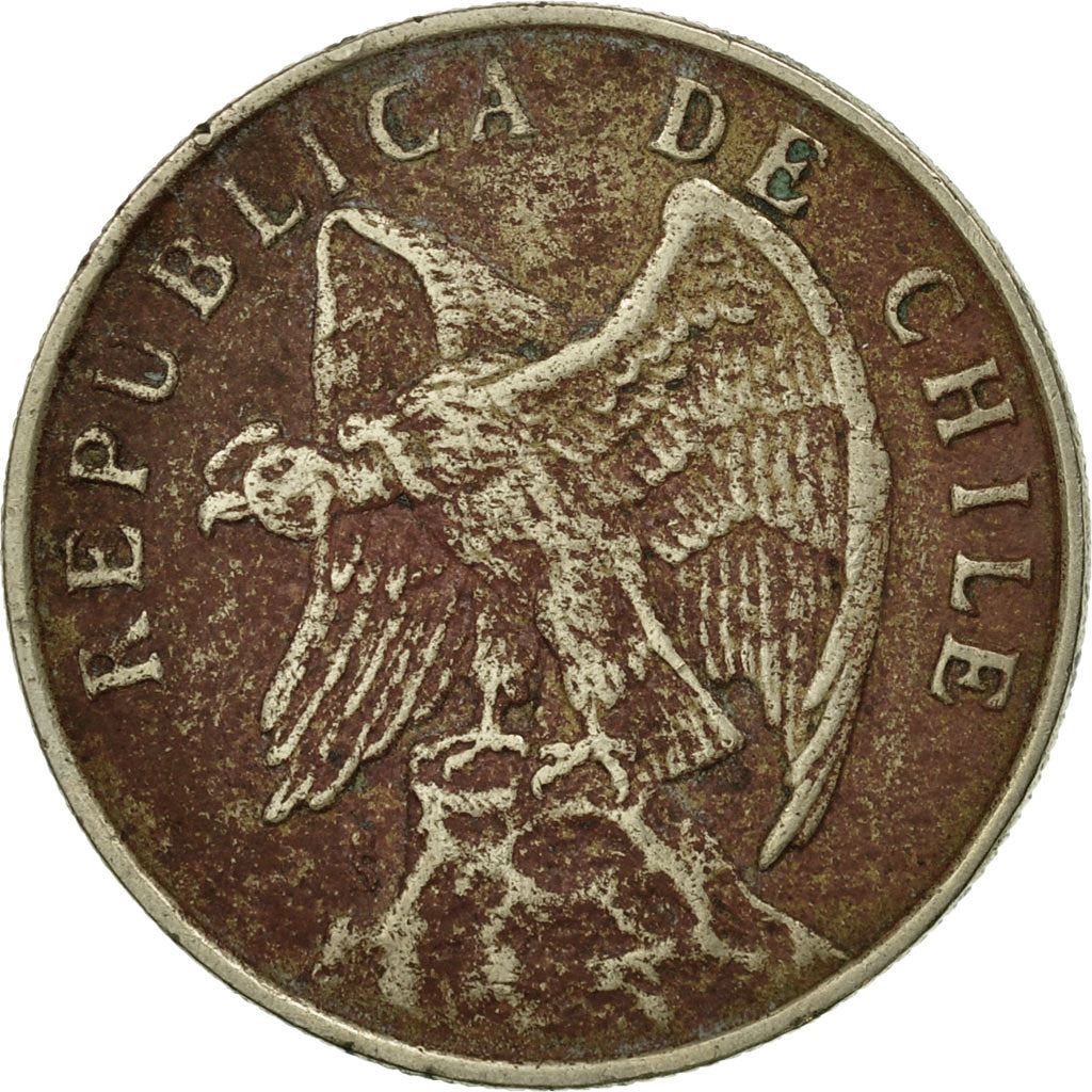 Chile | 50 Centavos Coin | Andean Condor on Rock | KM206 | 1975 - 1977