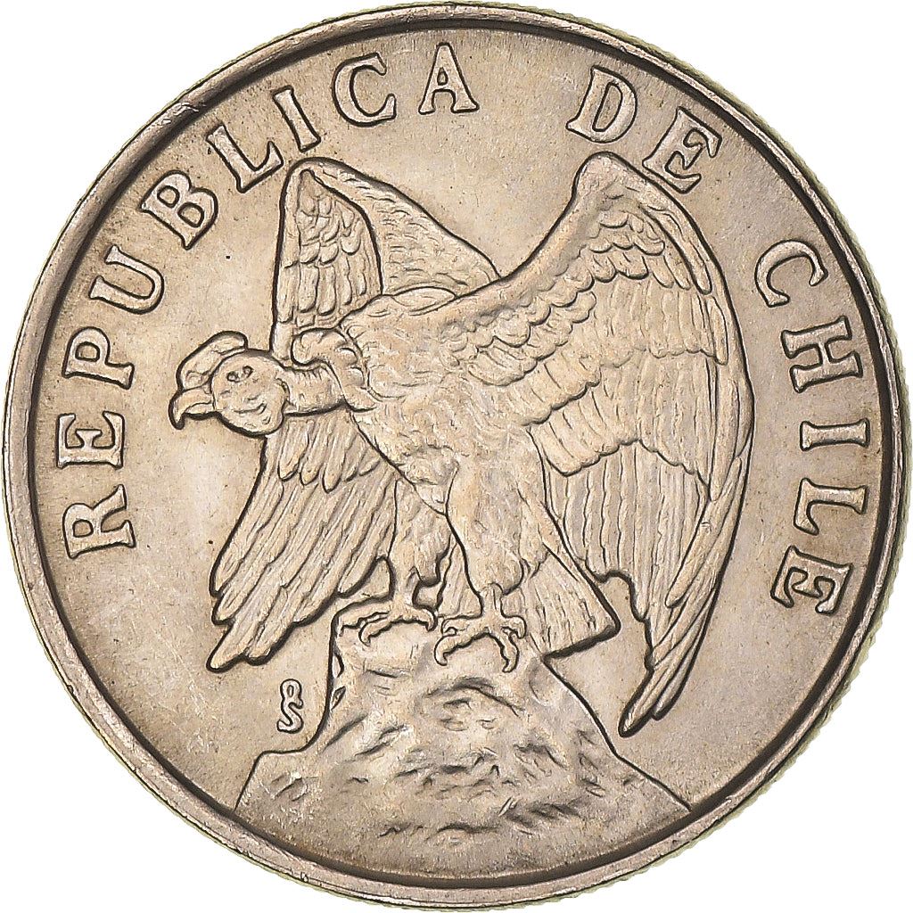 Chile | 50 Centavos Coin | Andean Condor on Rock | KM206 | 1975 - 1977