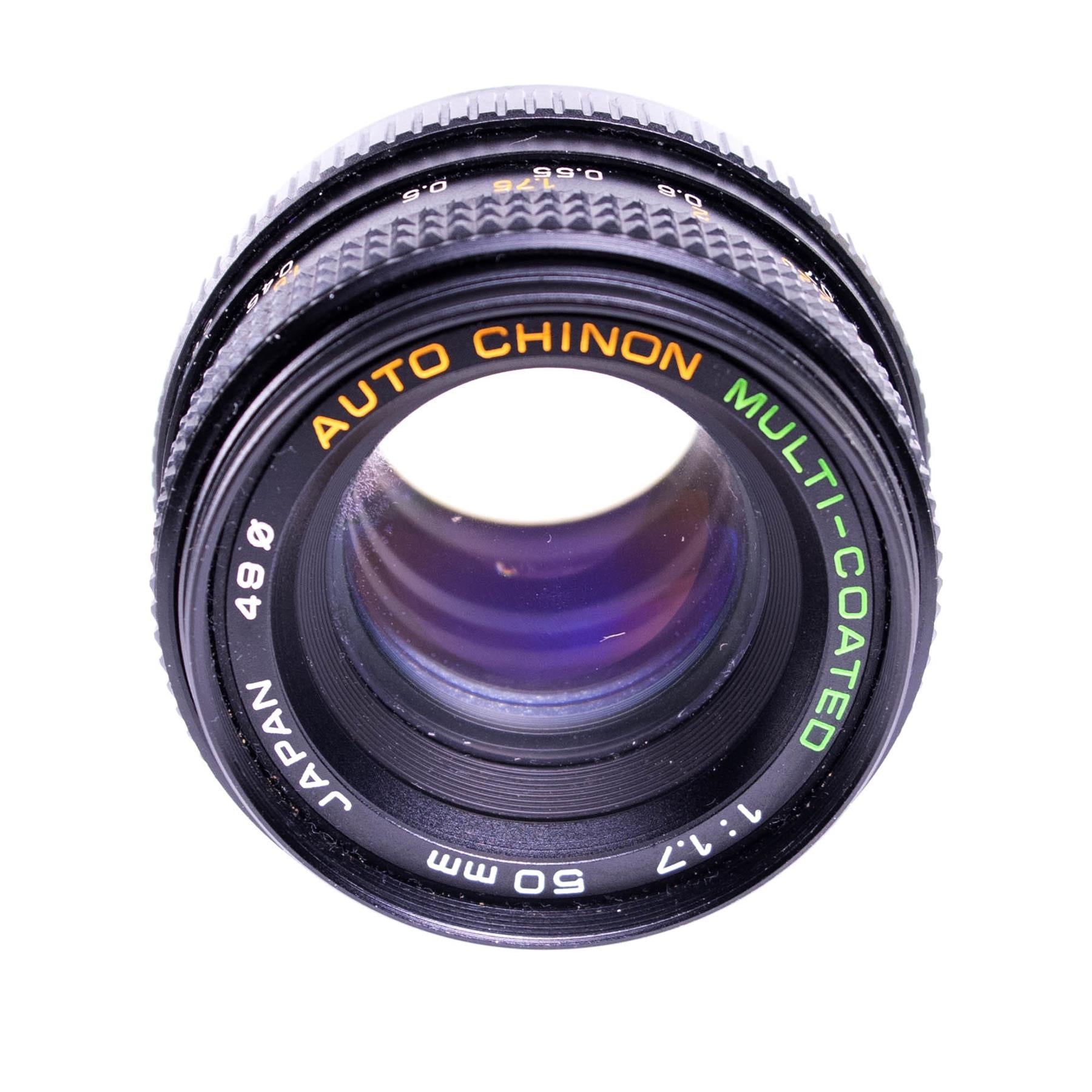 Chinon CE-4 Camera | Auto Chinon 50mm f1.7 lens | K mount | Black | Japan | 1980