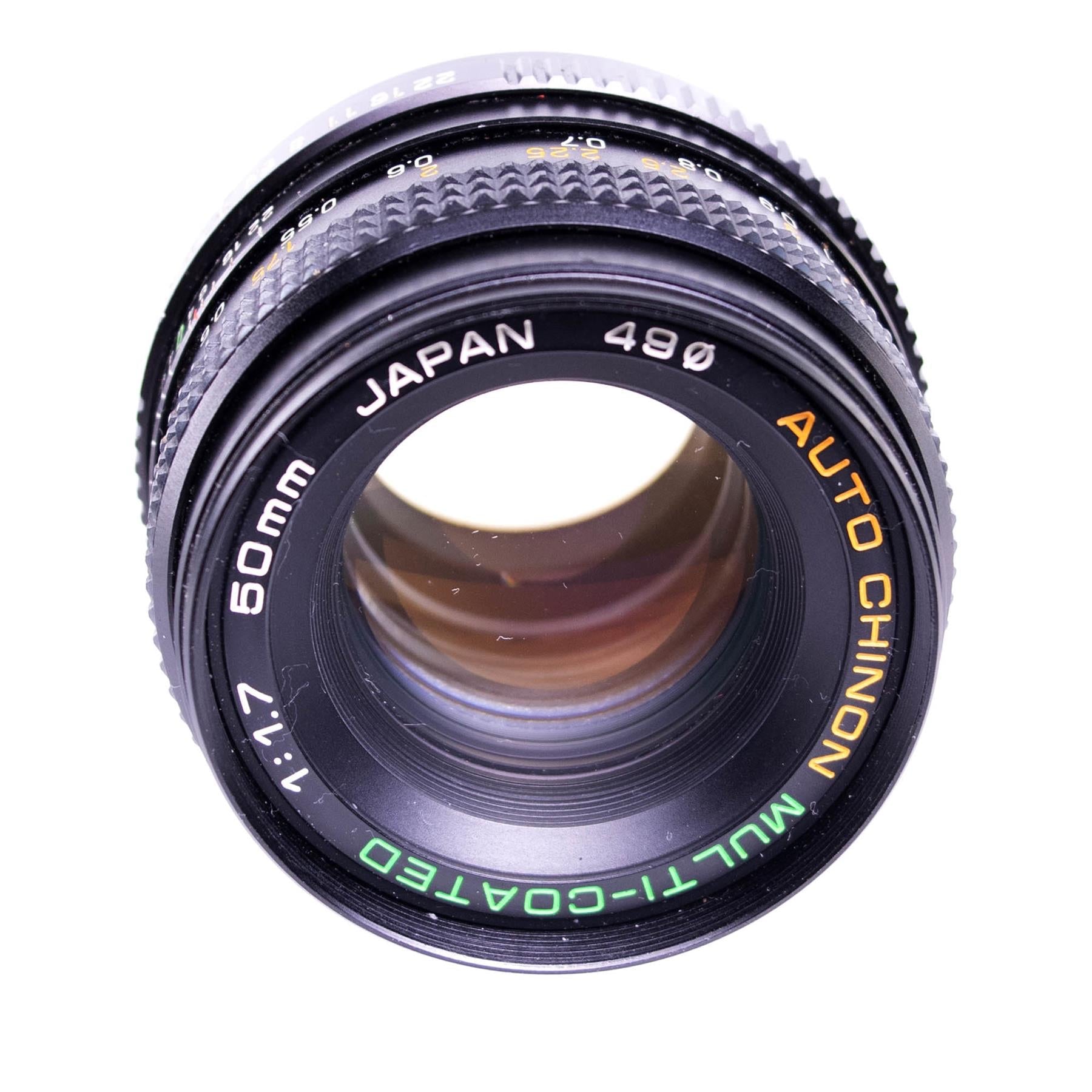 Chinon CE-4 Camera | Auto Chinon 50mm f1.7 lens | K mount | Black | Japan | 1980